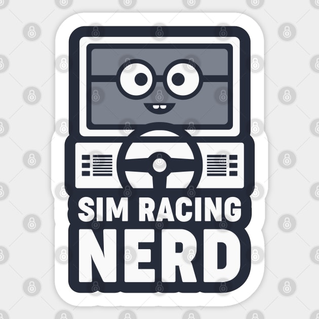 Sim Racing Nerd Funny Design Sticker by DavidSpeedDesign